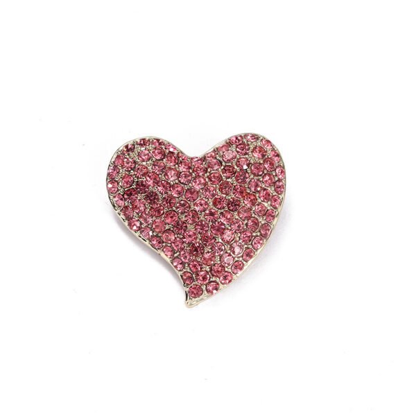 Heart-shaped Diamond Brooch Vintage Rhinestone Pin