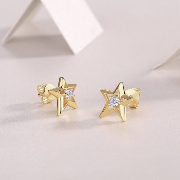 S925 Sterling Silver Star Stud Earrings