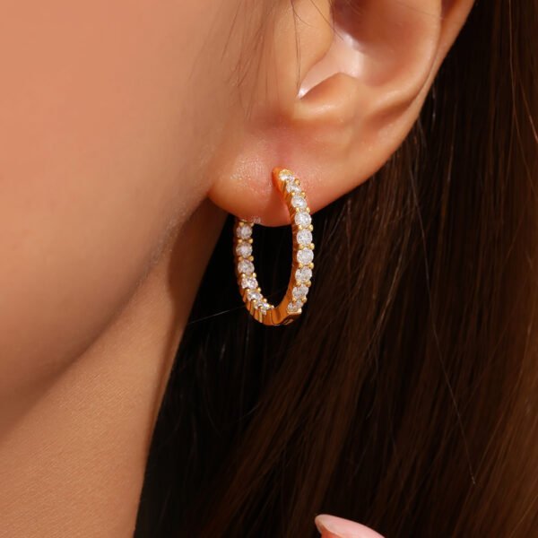 S925 Sterling Silver Gold Plated Earrings