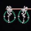 S925 Sterling Silver Bow Hoop Earrings