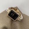 0e56467d-5dd4-40b4-ad38-a0e5b8da3907.jpg Black Square Pearl Bracelet Diamond Quartz Watch