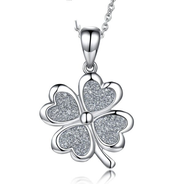 Sterling Silver Necklace Four Leaf Clover