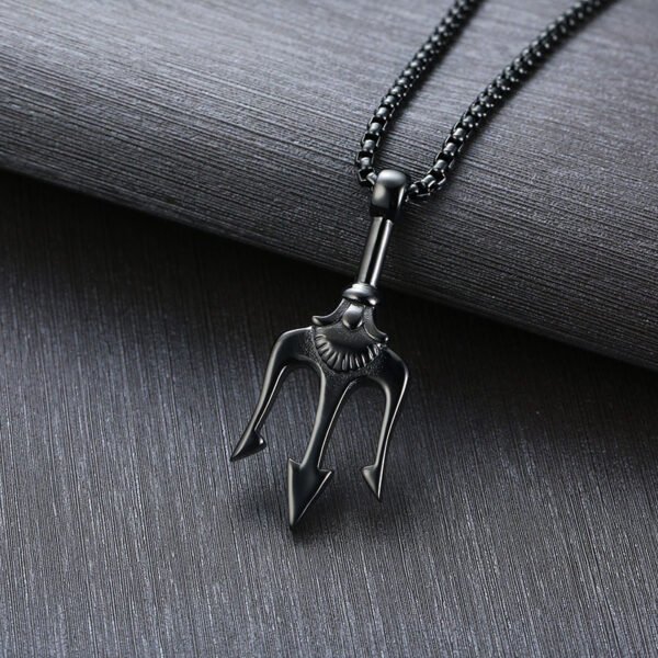 Neptune's Trident Harpoon Pendant Necklace Jewelry
