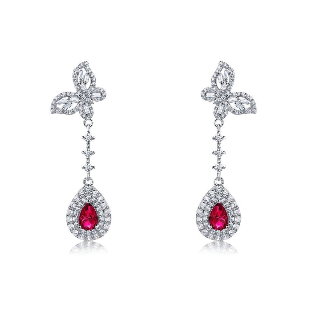 S925 Sterling Silver Bowknot Dangle Earrings