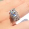 Stylish temperament zircon engagement ring