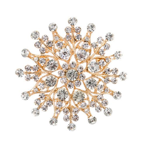 Diamond Fashion Crystal Sunflower Pin