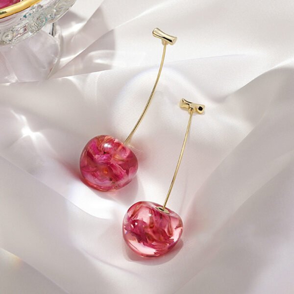 Red Temperament Fashionable Cherry Earrings