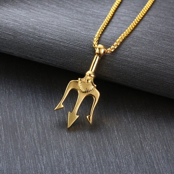 Neptune's Trident Harpoon Pendant Necklace Jewelry