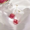 Red Temperament Fashionable Cherry Earrings