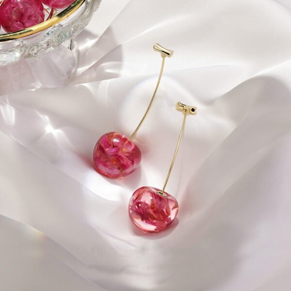 Red Temperament Fashionable Cherry Earrings