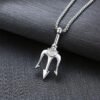 Neptune's Trident Harpoon Pendant Necklace Jewelry