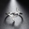 157322315199.jpg Fashion 925 Silver Adjustable RING Sterling Silver Ring with Flower Design Cubic Zirconia Austrian Women