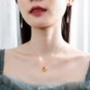 Citrine Geometric Pendant Women's Minority Jewelry