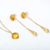 Citrine Geometric Pendant Women's Minority Jewelry