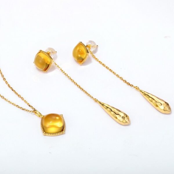 Citrine Geometric Pendant Women's Minority Jewelry