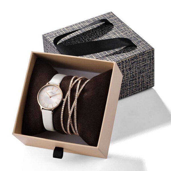Drawer Box Crystal Bracelet Watch Set