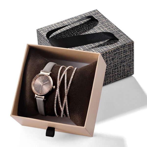 Drawer Box Crystal Bracelet Watch Set