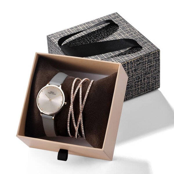 Drawer Box Crystal Bracelet Watch Set