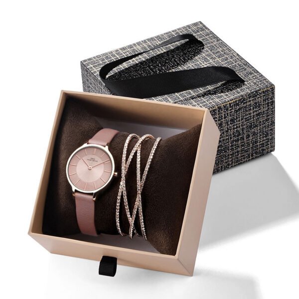 Drawer Box Crystal Bracelet Watch Set