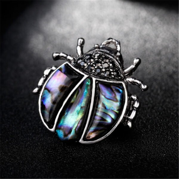 1619340590316.jpg Antique Silver Ladybug Rhinestone Brooch