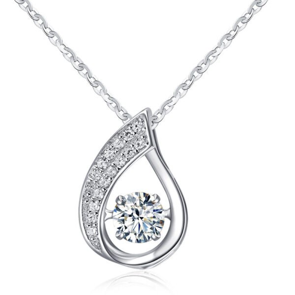 S925 Sterling Silver Beating Heart Necklace