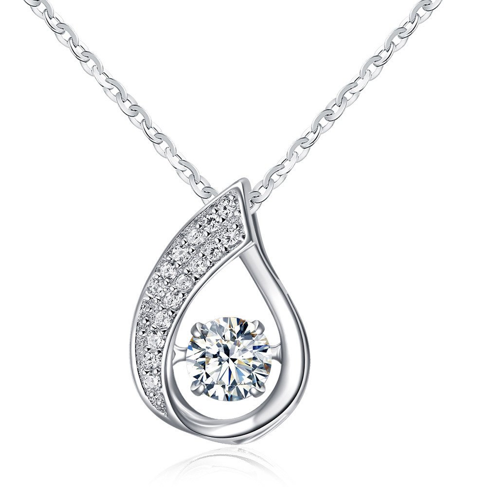 S925 Sterling Silver Beating Heart Necklace
