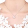 S925 Sterling Silver Beating Heart Necklace