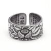 1623808452274.jpg Vintage Real Silver Plated Prajna Paramita Heart Sutra Lotus Ring