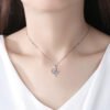 S925 Sterling Silver Love Heart-shaped Necklace Women