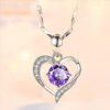 S925 Sterling Silver Love Heart-shaped Necklace Women
