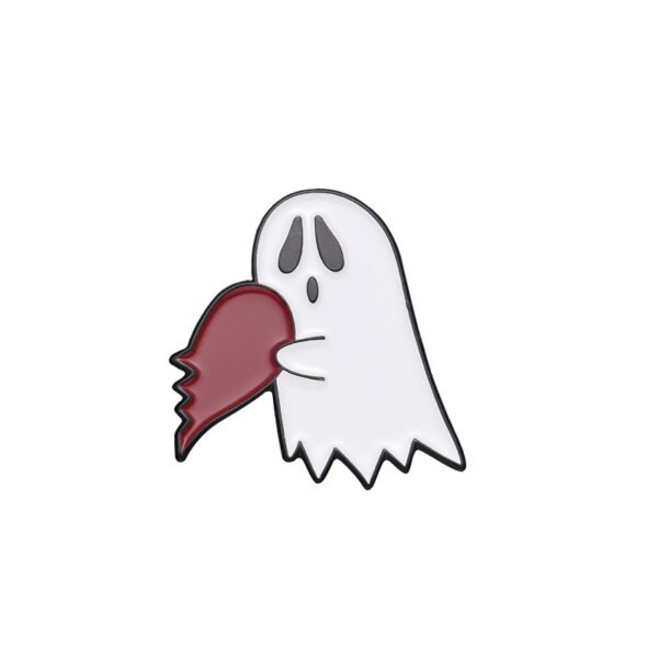 Halloween Couple Metal Ghost Love Brooche