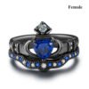 Crown love sapphire ring