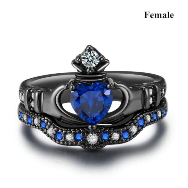 Crown love sapphire ring