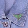 Silkworm Enamel Brooch