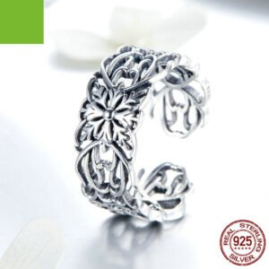 1d99460c-b5fd-4c31-8ce2-5e90d601a8cc.jpg Vintage Flower Ring Silver 925 Sterling Silver Ring