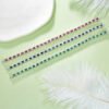 1ff6121b-9f3b-420f-ba16-b70e4abf5ab7.jpeg S925 Sterling Silver 3x3mm Lab-Grown Gemstone Tennis Bracelet 16.5cm 8.6g Platinum Plated