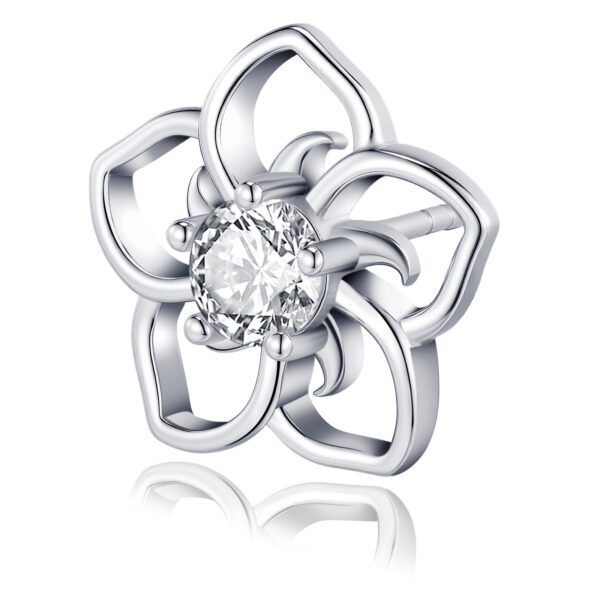S925 Sterling Silver Abstract Flower Stud Earrings