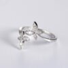 2042323767914.jpg Fashion 925 Silver Adjustable RING Sterling Silver Ring with Flower Design Cubic Zirconia Austrian Women
