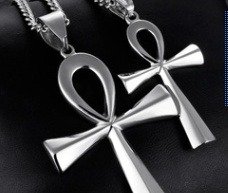 Stainless steel ancient Egyptian Cross Necklace Pendant