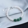 206279950118.jpg Agate Pearl Necklace Bracelet Ear Stud Set