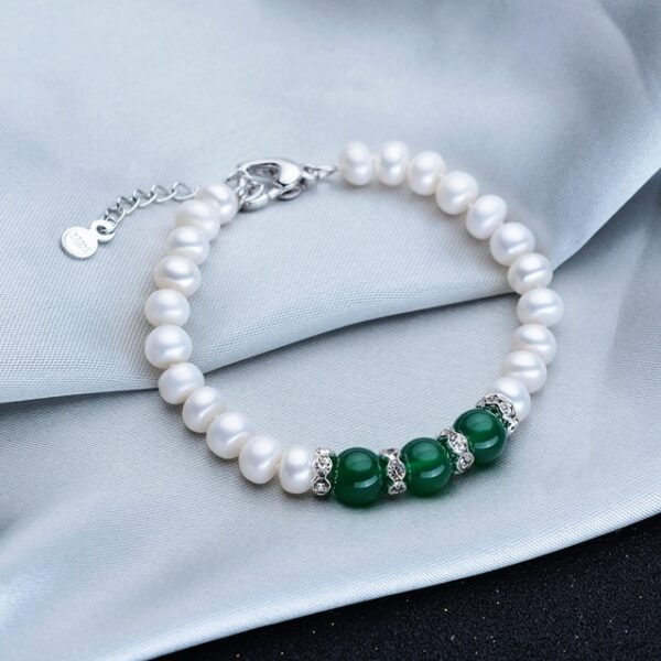 206279950118.jpg Agate Pearl Necklace Bracelet Ear Stud Set