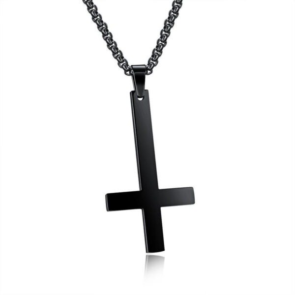 2070586445884.jpg Men's stainless steel inverted cross necklace
