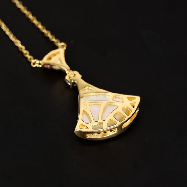 21ce3163-4b64-42a2-8491-072a43081647.jpg S925 Necklace Gold Double Layer Small Skirt Necklace