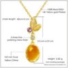 Naked Egg Citrine Gold Plated Pendant Necklace