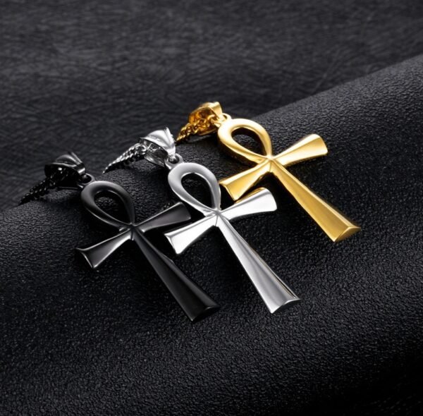 Stainless steel ancient Egyptian Cross Necklace Pendant