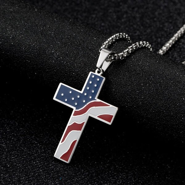 2279349362882.jpg USA Flag Cross Necklace