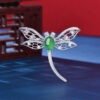 S925 Sterling Silver Dragonfly Brooch