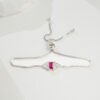 S925 Sterling Silver Lab-Grown Emerald Ruby Bracelet
