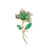 Fashion Green Flower Brooch