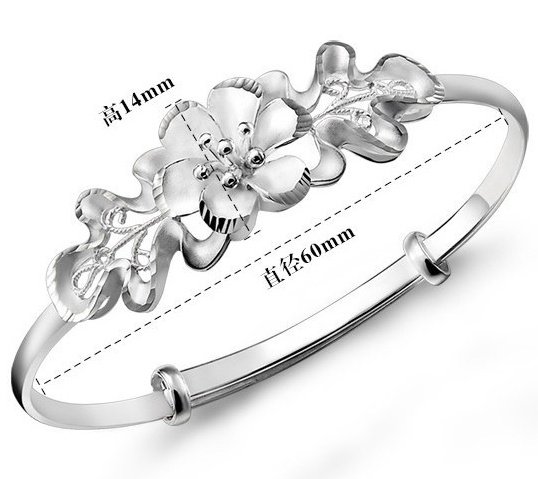 Woman Adjustable Flower Bracelet